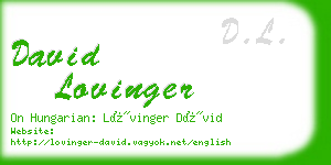 david lovinger business card